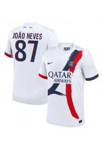 Paris Saint-Germain Joao Neves #87 Voetbaltruitje Uit tenue 2024-25 Korte Mouw